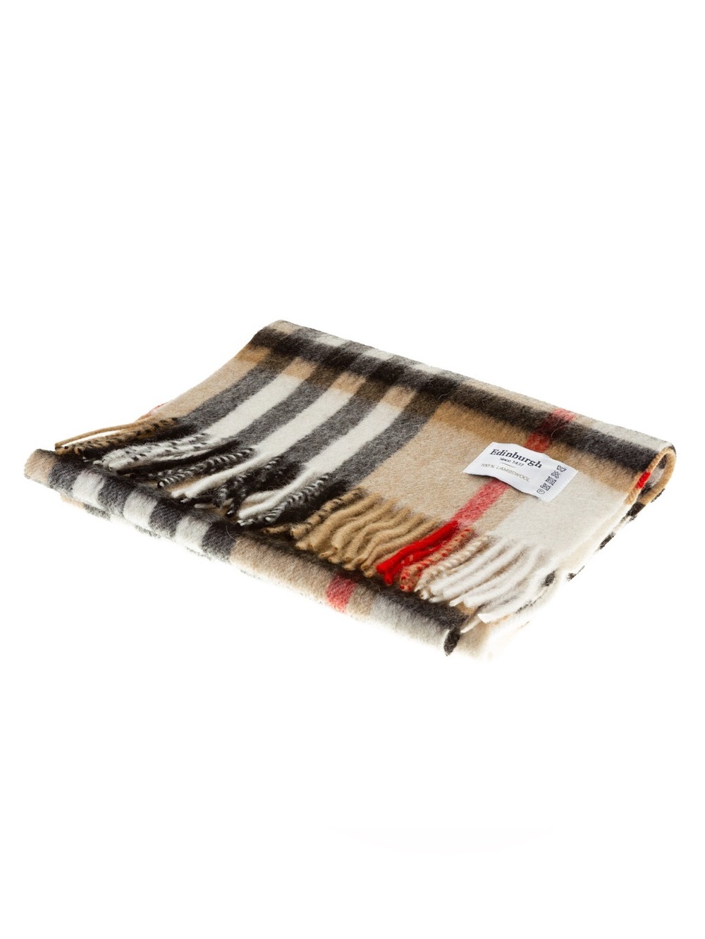 Edinburgh 100% Lambswool Scarf in Chequer Tartan Pattern
